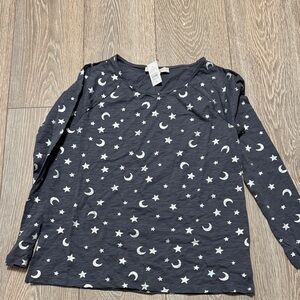 LOFT Charcoal Star and Moon Top